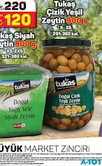 TUKAŞ ÇİZİK YEŞİL ZEYTİN 900 G